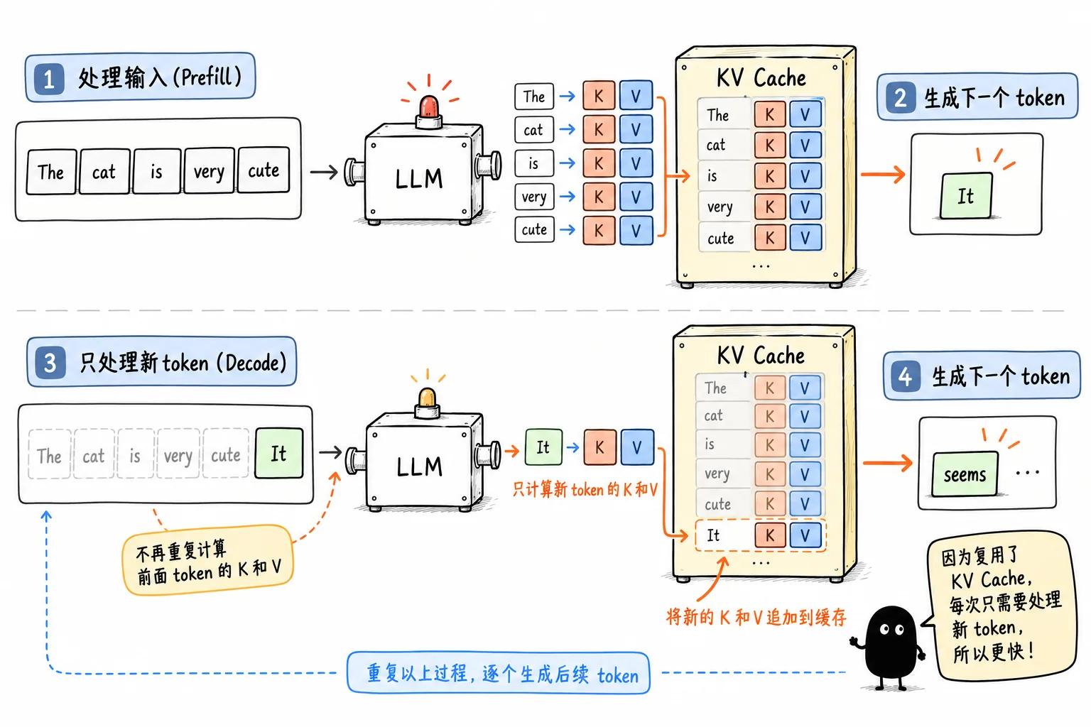 KV Cache Decoding Workflow
